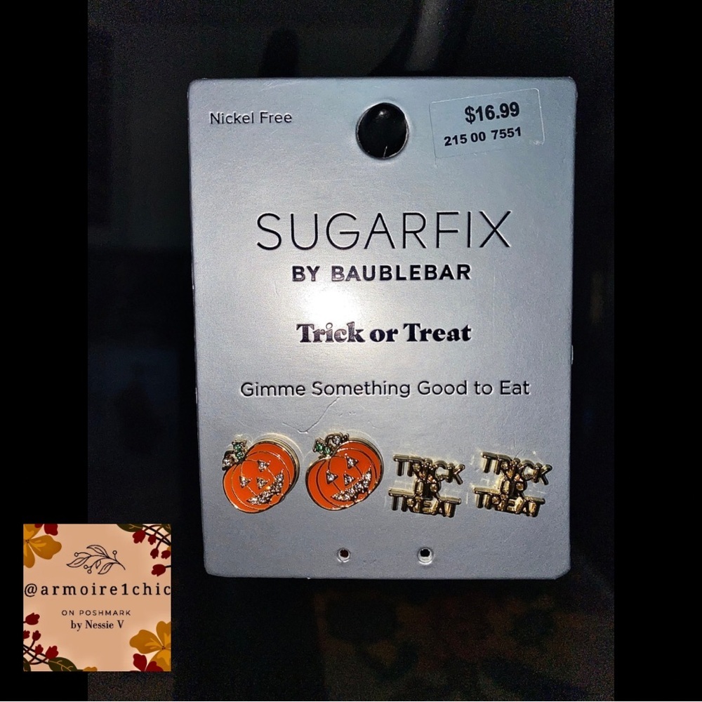 SUGARFIX by BAUBLEBAR | 2 pairs of Pumpkin Trick or Treat Halloween Earrings - Picture 8 of 8